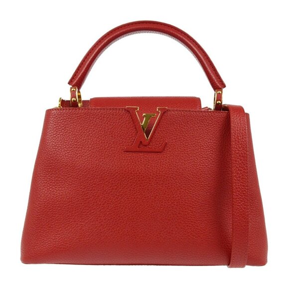 Louis Vuitton Red Capucines PM 2way Handbag M43935 SP4198 XX04223 - Picture 1 of 9